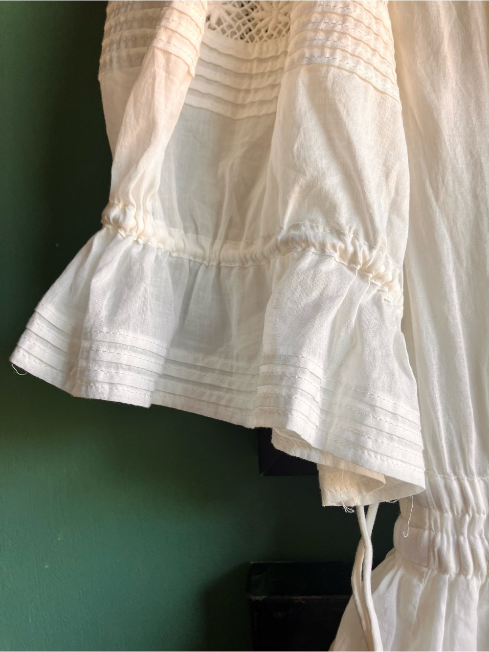 Aritzia Sunday Best Ren Faire Tiered Short Dress / White Lace Size M - Picture 4 of 7